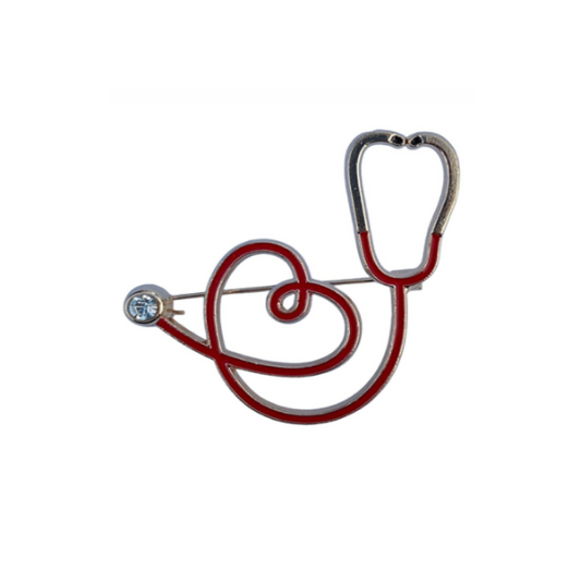 Stethoscope Design Brooch