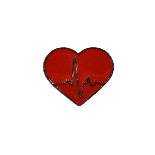 ECG Heart Brooch