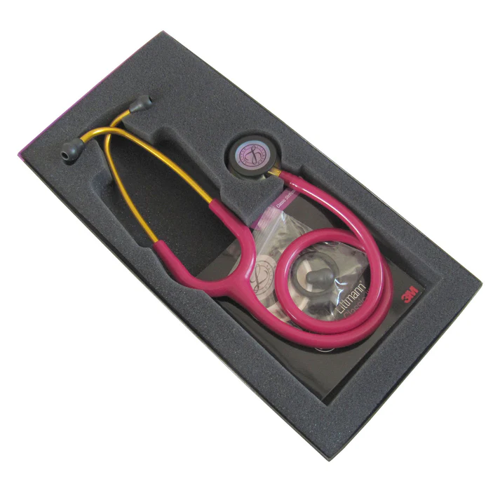 سماعة الطبيب Littmann Classic III بلمسة قوس قزح مع أنبوب أحمر توت العليق 5806