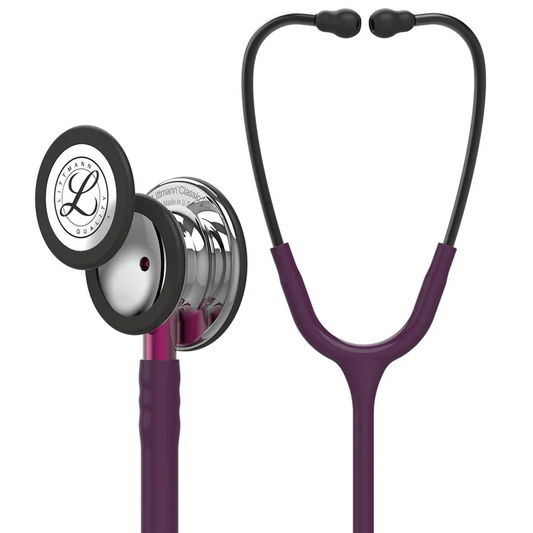 LITTMANN CLASSIC III 5960 Mirror chestpiece, plum purple tubing, pink stem, smoke matte headset